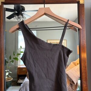 We the Free Dark grey One-Shoulder shirt